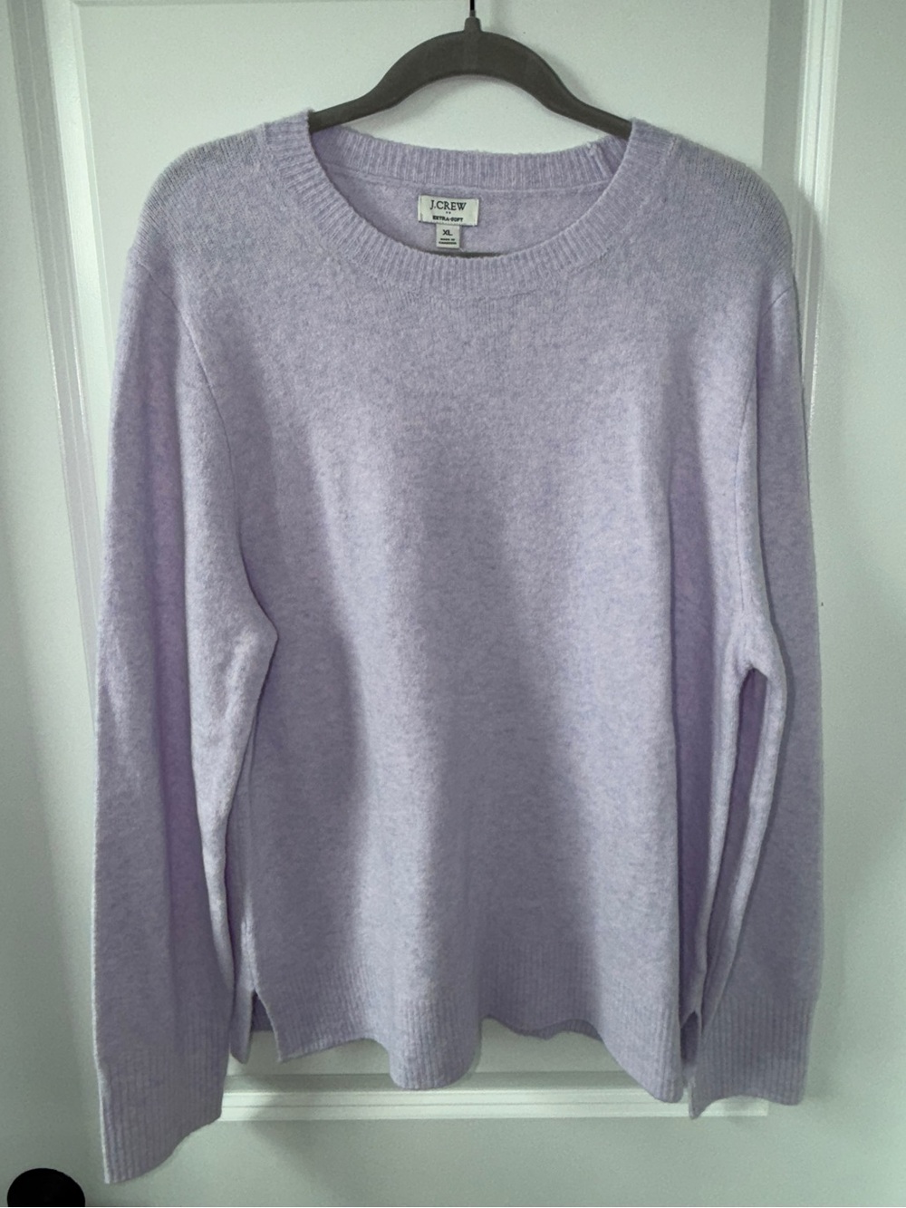 J.Crew Extra Soft Crewneck Sweater Lavender Purple XL NWT